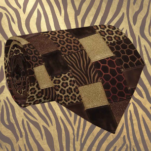 Exotic Neck Tie   Wild African Animal Pattern 