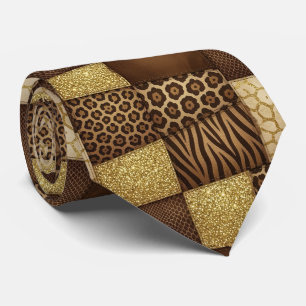 Exotic Neck Tie Wild African Animal Pattern