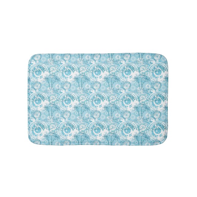 exotic ocean pattern bath mat (Front)