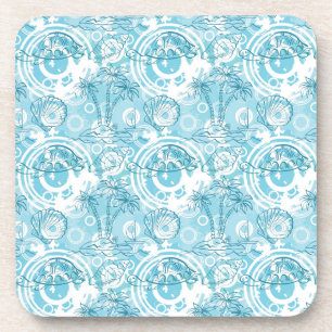 exotic ocean pattern coaster