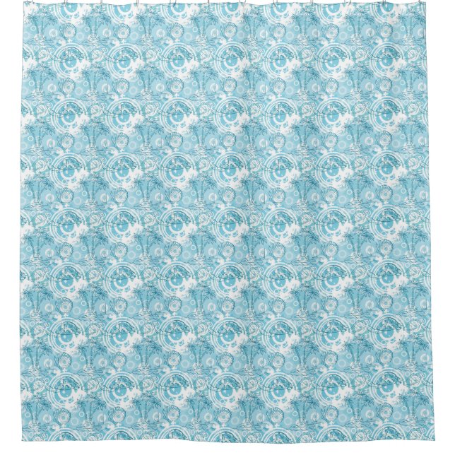 exotic ocean pattern shower curtain (Front)