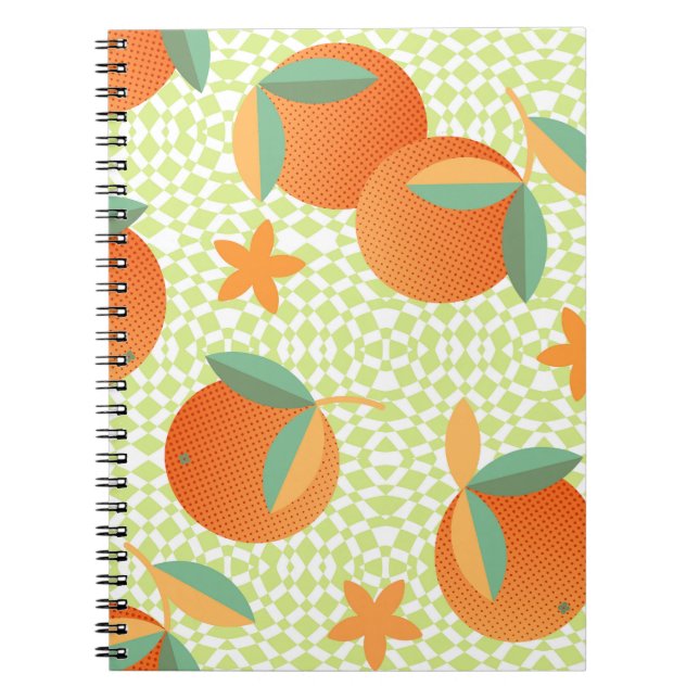 Exotic Orange Fruit: Tropical Vintage. Notebook (Front)