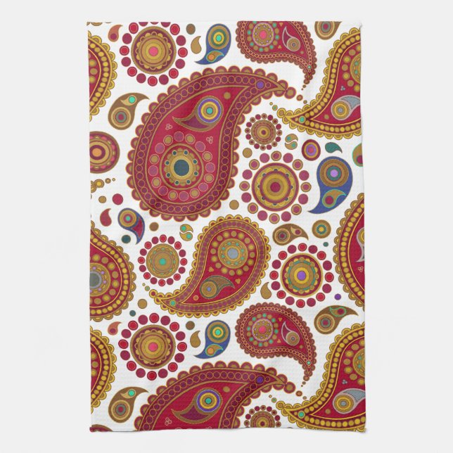 Exotic Paisley Kitchen Towel (Vertical)