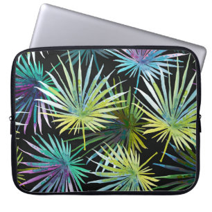Exotic Palm Leaves Watercolor Laptop Sleeve