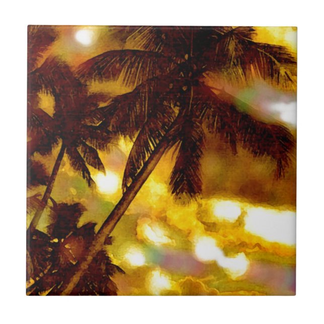 Exotic Palm Tree Tile (Front)
