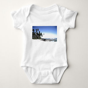 Exotic Palm Trees & Paradise Beach Baby Bodysuit