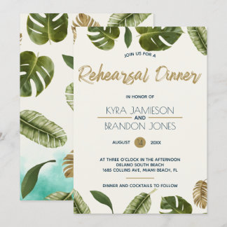Exotic Paradise Rehearsal Dinner Invitation
