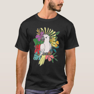 Exotic Parrot Cockatoo Animal Bird Flowers Cockat T-Shirt