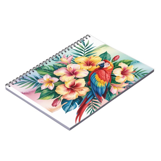 Exotic Parrot Notebook (Left Side)