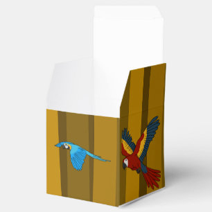 Exotic Parrots In The Forest birthday Favour Box