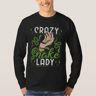 Exotic Pet Snake Reptile Crazy Snake Lady T-Shirt