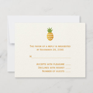 Exotic Pineapple RSVP Card