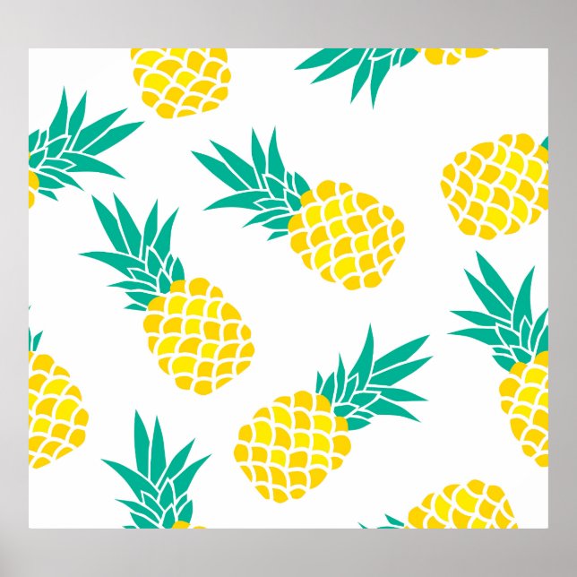 Exotic Pineapples: Yellow Delight. Poster (Front)