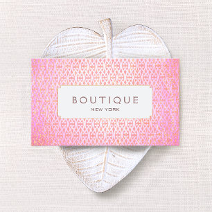 Exotic Pink Artistic Pattern Fashion and Beauty Business Card