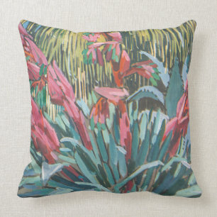 Exotic Pink Flowers Cushion