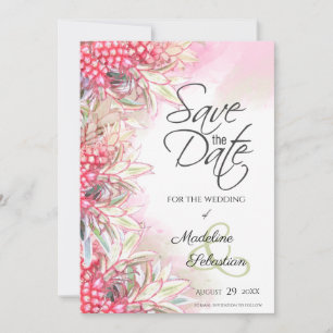 Exotic Pink Pineapples Save The Date