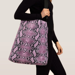 Exotic Pink Python Snakeskin Crossbody Bag