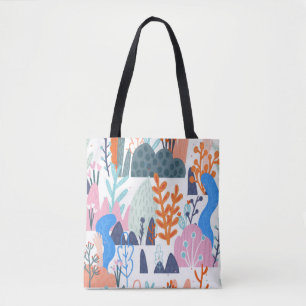 Exotic Plants: Bright Seamless Pattern Tote Bag