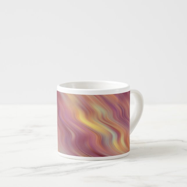 Exotic Plumeria Wavy Texture Espresso Cup (Front Right)
