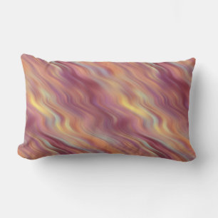 Exotic Plumeria Wavy Texture Lumbar Cushion
