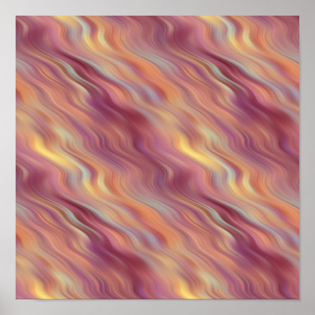 Exotic Plumeria Wavy Texture Poster (Front)