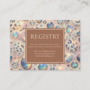 Exotic Posh GIft Registry Details Enclosure Cards
