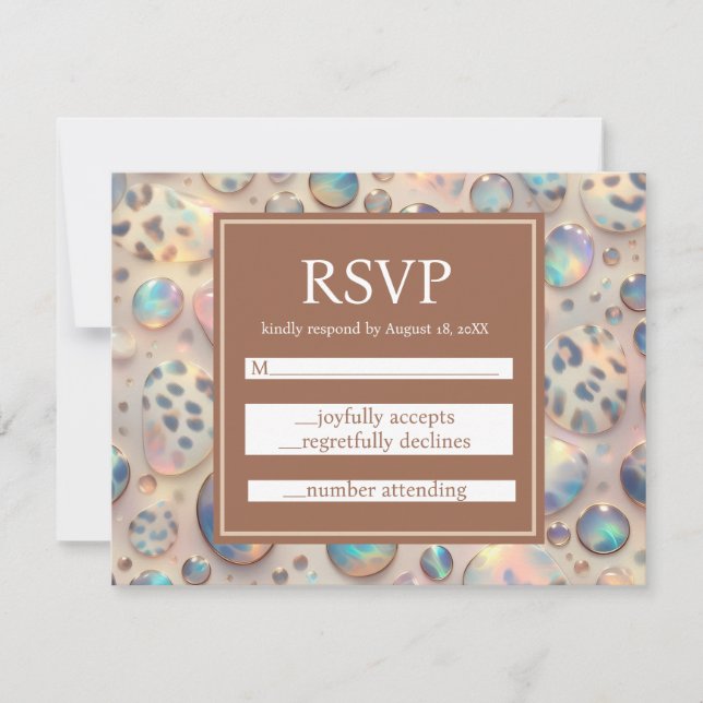 Exotic Posh RSVP Wedding Enclosure Cards (Front)