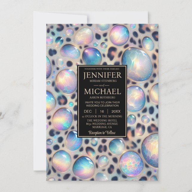 Exotic Posh Wedding Invitation (Front)