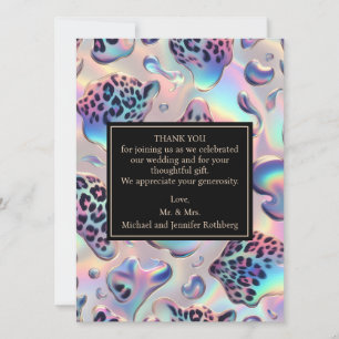 Exotic Posh Wedding Pre-Filled Thank You Cards