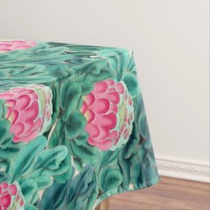 Exotic Protea Flowers Pattern Tablecloth