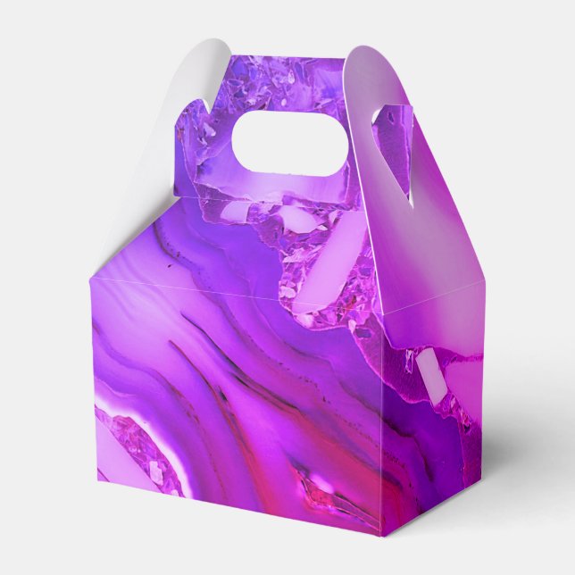 Exotic Purple Marble  Favour Box (Front Side)