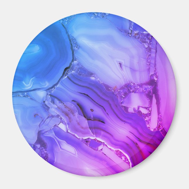 Exotic Purple Marble  Magnet (Front)