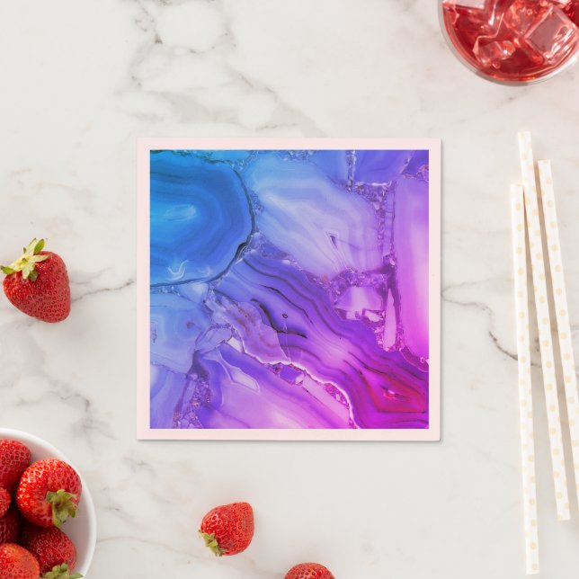 Exotic Purple Marble  Napkin (Insitu)