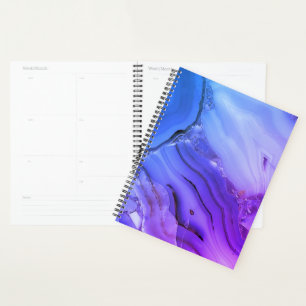 Exotic Purple Marble Planner