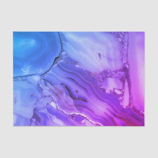 Exotic Purple Marble  Tissue Paper (Front)