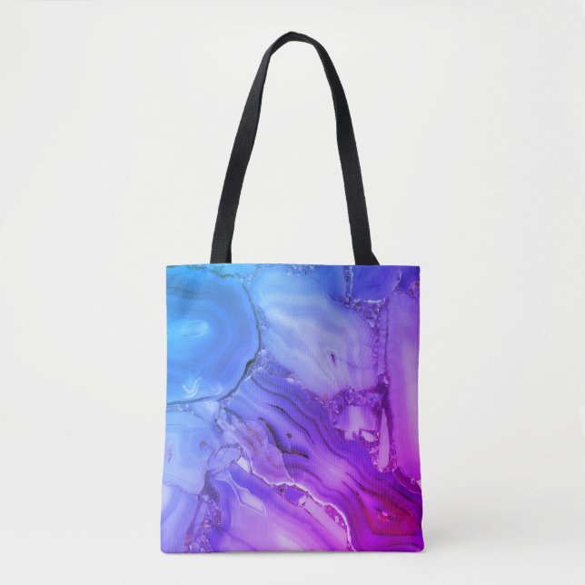 Exotic Purple Marble  Tote Bag (Front)