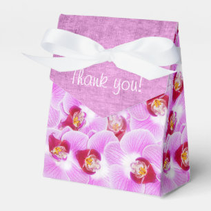 Exotic Purple Orchid Blossoms Floral Photography Favour Box