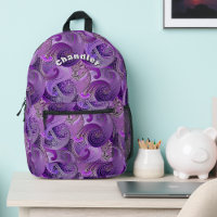 Exotic Purple Paisley Pattern with Your Name