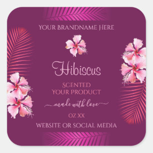 Exotic Purple Product Labels Pink Hawaii Flowers