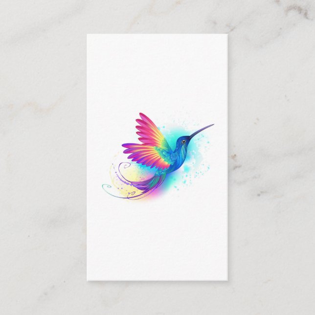 Exotic Rainbow Hummingbird Advice Card (Front)