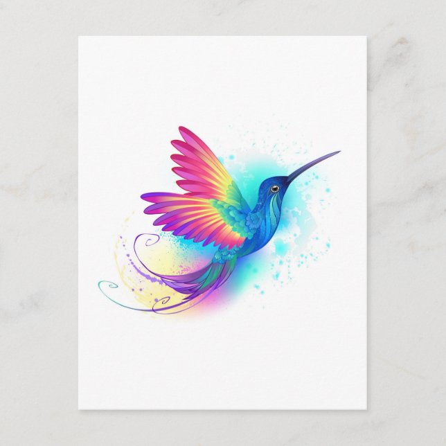 Exotic Rainbow Hummingbird Advice Card (Front)