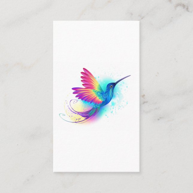 Exotic Rainbow Hummingbird Appointment Card (Front)