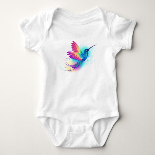 Exotic Rainbow Hummingbird Baby Bodysuit (Front)