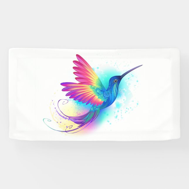Exotic Rainbow Hummingbird Banner (Horizontal)