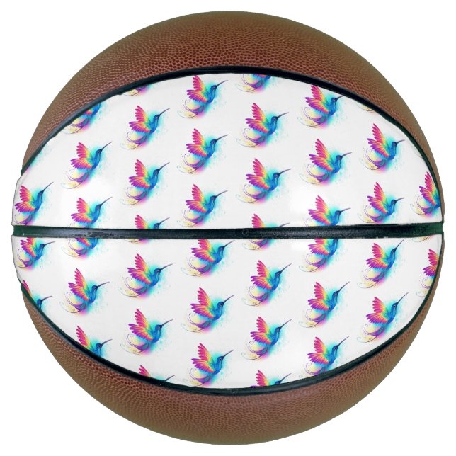 Exotic Rainbow Hummingbird Basketball (Front)