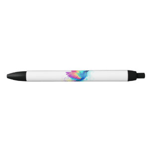 Exotic Rainbow Hummingbird Black Ink Pen