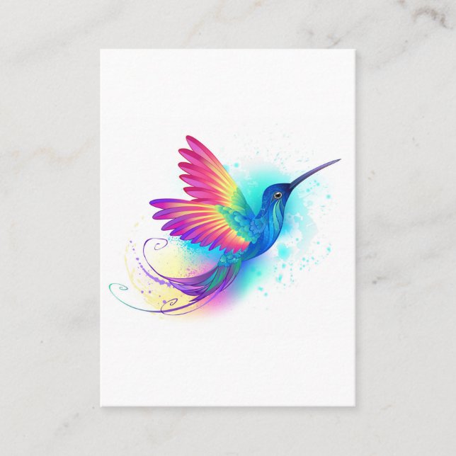 Exotic Rainbow Hummingbird Business Card (Front)