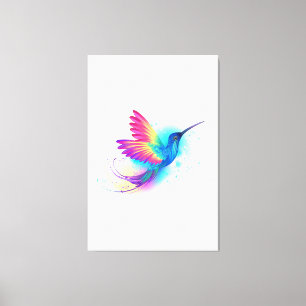 Exotic Rainbow Hummingbird Canvas Print