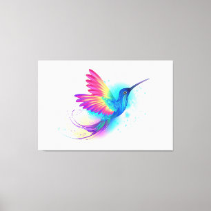 Exotic Rainbow Hummingbird Canvas Print