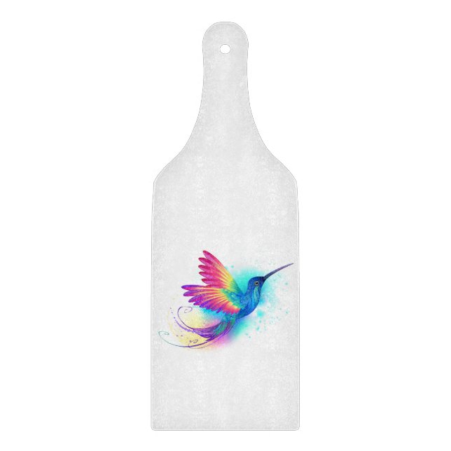 Exotic Rainbow Hummingbird Cutting Board (Front)